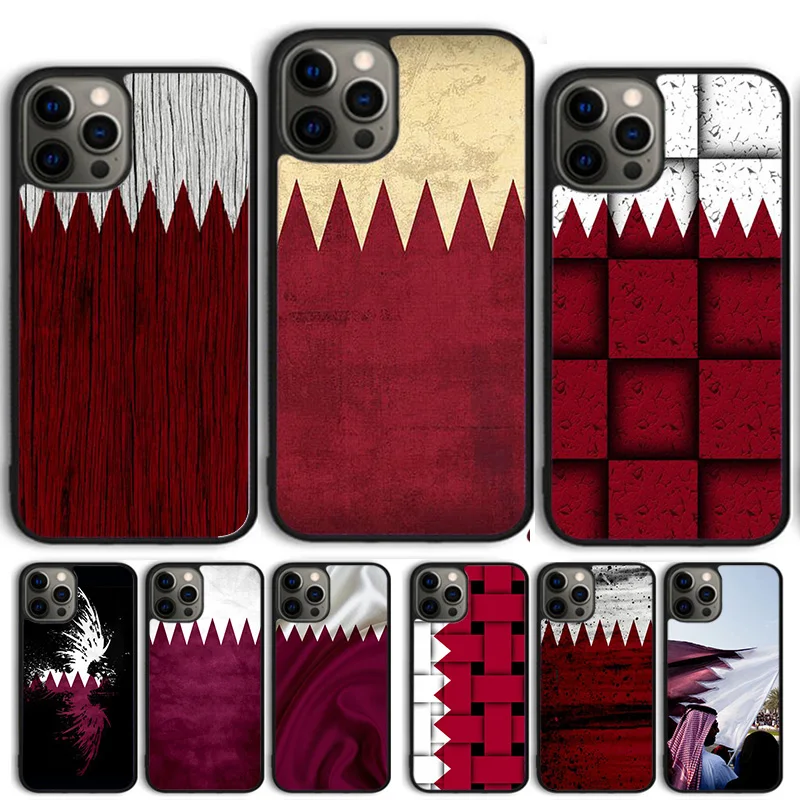 Qatar Flag National Banner Phone Case Cover For iPhone 15 16 14 13 12 Pro Max mini 11 Pro Max XS XR Plus Coque Shell