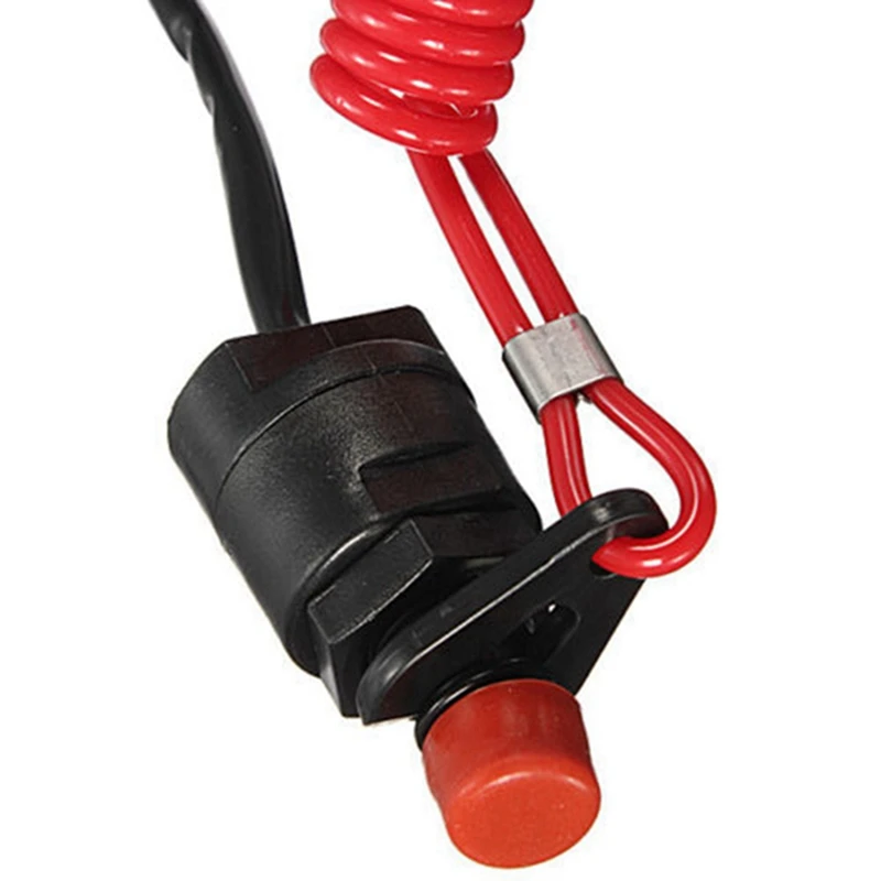 Boat Motor Emergency Kill Stop Switch For Yamaha/Tohatsu Outboard Stop Kill Switch With Safety Tether Lanyard