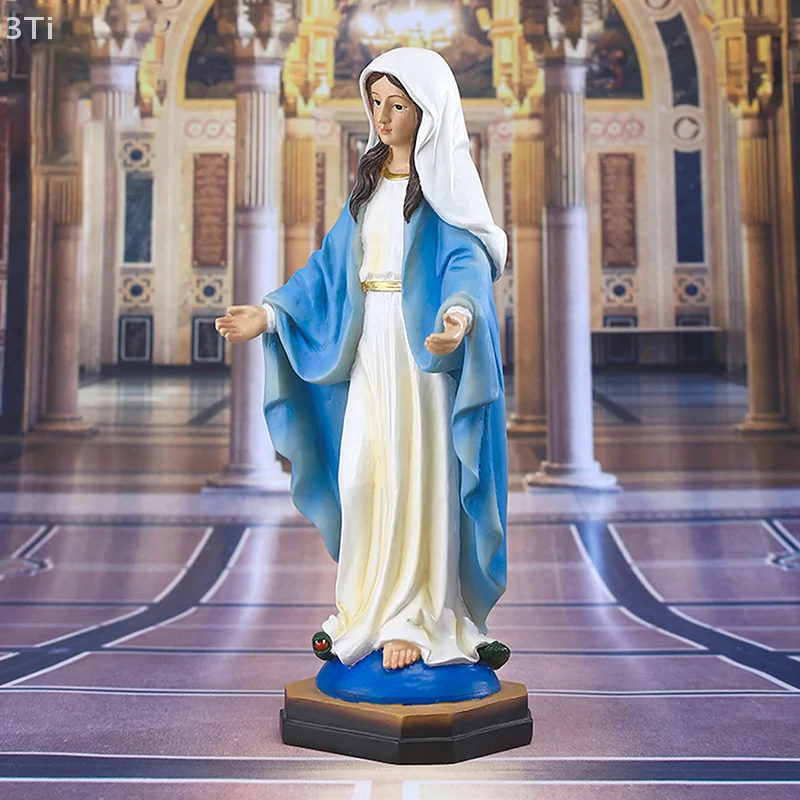 Estatua católica de Nuestra Señora Jesús, suministros religiosos para iglesia, artesanías religiosas de resina, decoración del hogar, regalos de estatuillas
