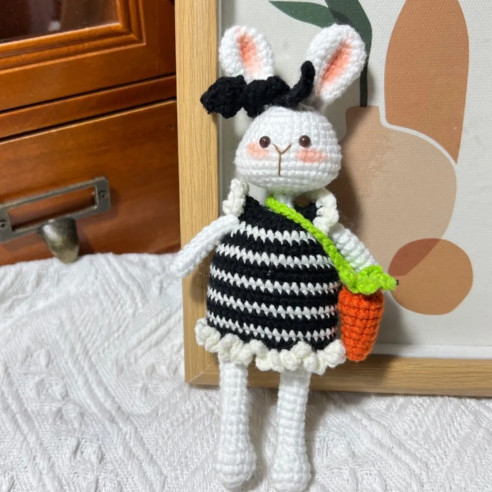 

New Style Finished Handmade Crochet Rabbit Amigurumi Pendant, Knitted Animal Key Chain, Crochet Rabbit Gift, Crochet Knit Doll
