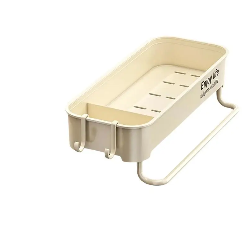 Wall Mounted Drain Rack Sponge Holder Cleaning Tools Storage Rack Kitchen Sink Organizer Rack Shelf Storage Rack