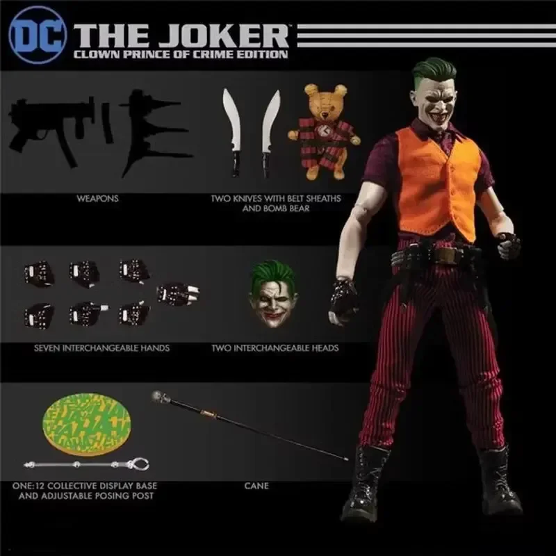 Mezco Toys One: 12 Collective:The Joker Clown Prince Of Crime Edition Deadpool Action Figure Anime Model Collective Toys Gifts