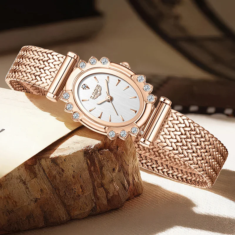 LIGE Waterproof Watch Women Outdoor Sports Women's Quartz Wristwatches Simple Elegant Bracelet Watch Gift for Women Montre Femme