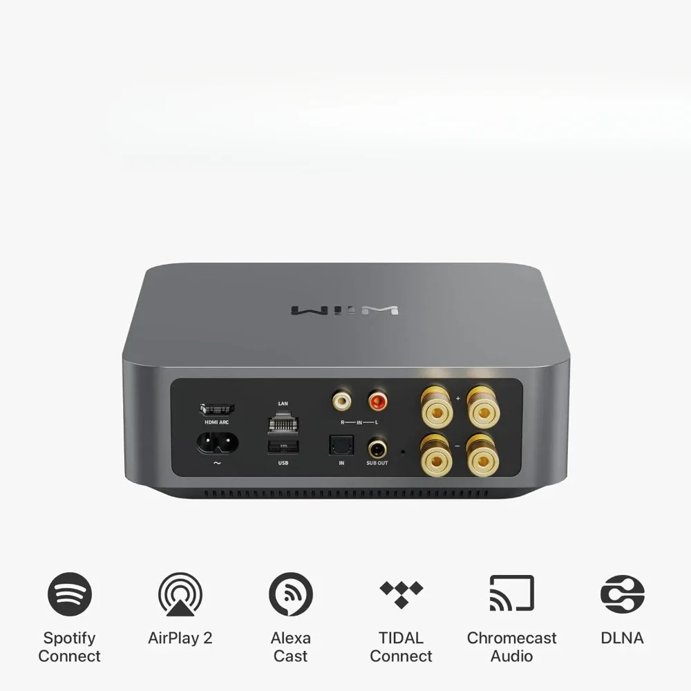 Multiroom Streaming Amplifier with AirPlay 2 Chromecast Voice Control Supports Spotify Amazon Music Streaming for Whole Home Aud