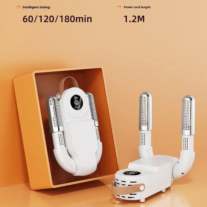   Space Saving Shoe Warmer Ceramic Heating System Auto Timer Function Even Heat Circulation for Wet Shoes Drying Solution