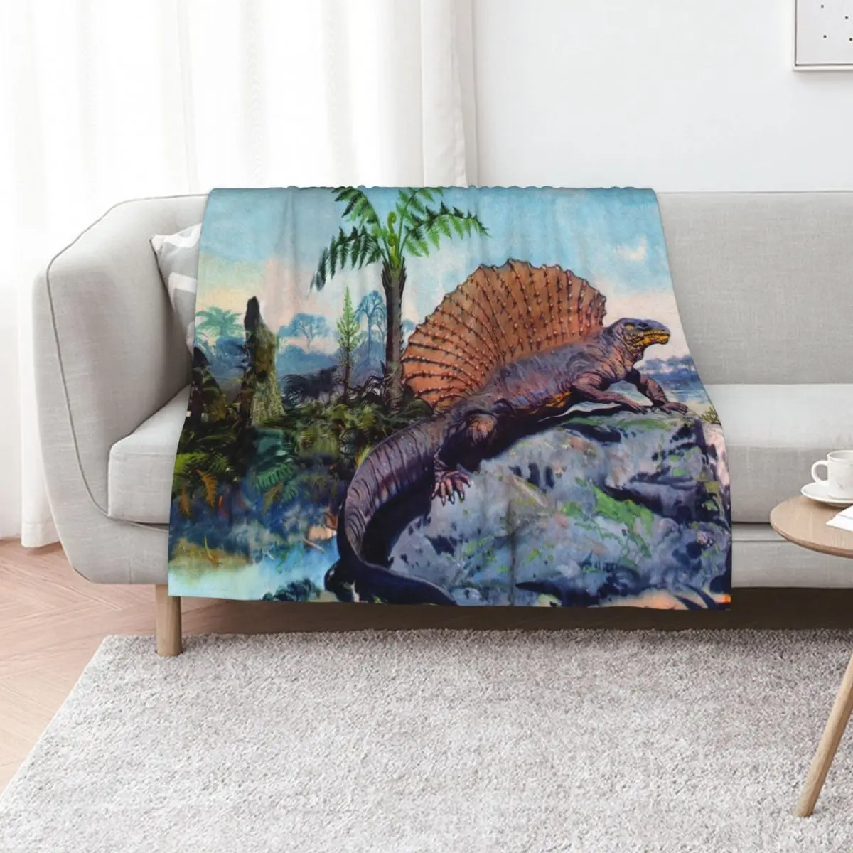 CARNIVORE THEROPODS DINOSAURS DIMETRODON TYRANNOSAURUS GALLIMIMMUS GIGANOTOSAURUS MEGALOSAURUS RAPTOR VELOCIRAPTOR Throw Blanket