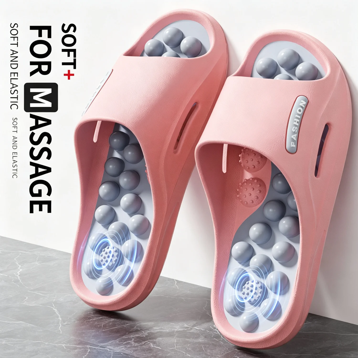 Badezimmer-Massage-Hausschuhe für Männer und Frauen, weiche, elastische Akupressur-Fußmassage-Sandalen, rutschfeste Dusch-Slides, schnelltrocknend, Hausschuhe für zu Hause – Detail 15
