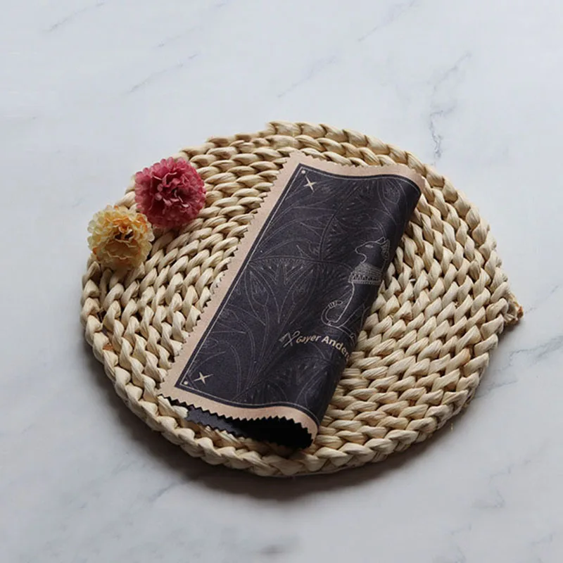 18*18cm Microfiber Cleaning Cloth Black Luxurious Big Size Wipes for Glasses Lens Camera Guitar Guy Anderson Cat