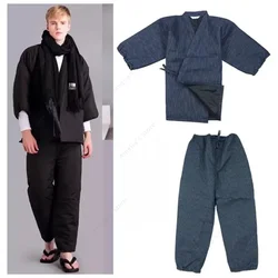 Winter Samue Traditional Japanese Garment Zen Buddhist Monks Work Daily Wear Loungewear Meditation Yoga Practices