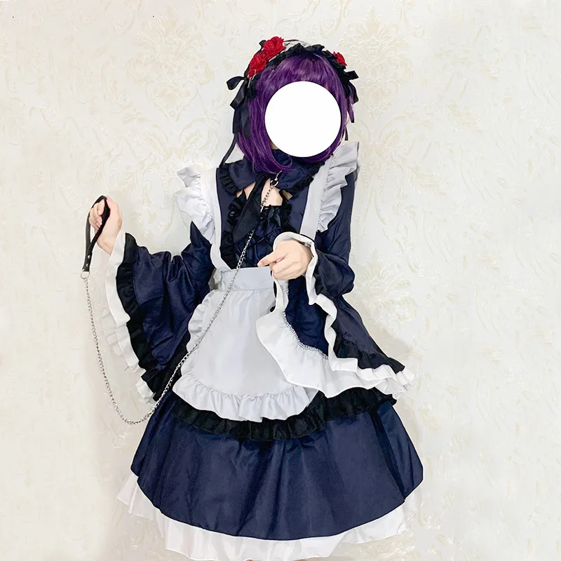 

Women Costume Lolita Maid Dress Apron Anime My Dress Up Cosplay Outfit Halloween Carnival Uniform Suit Costume Stage Performance