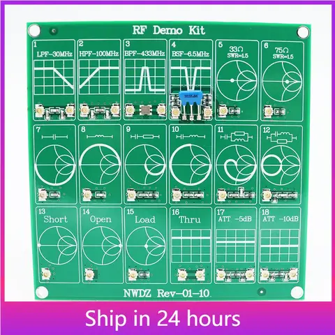 NanoVNA Filter Attenuator VNA RF Test Board Tester Demo Kit Module Breadboard Network Analyzer Universal Tool for Home