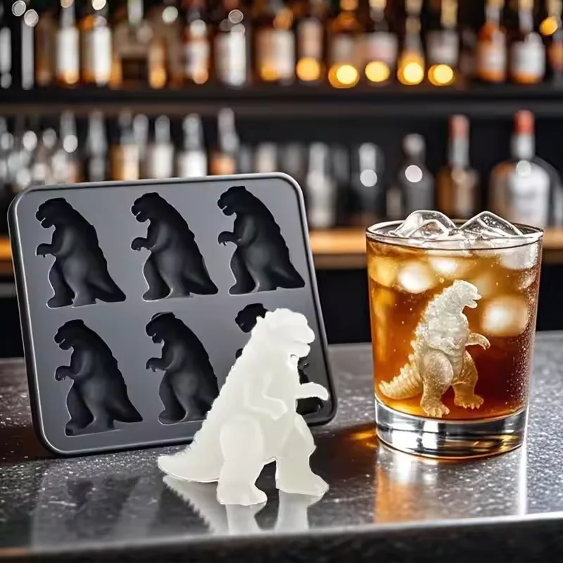For Godzilla Ice Mold Kitchen Silicone Mold Cake Decor Candy Jelly Baking Tool Candle Soap Mould Ice Tray Home Decor Gifts