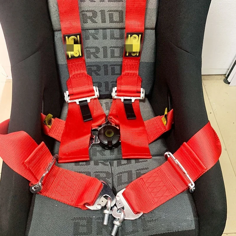 Popular Sales Universal 3 Inch 4 Point Polyester Racing Car Seat Belt Metal Quick Release Car Harness Belt Modified Sport Style