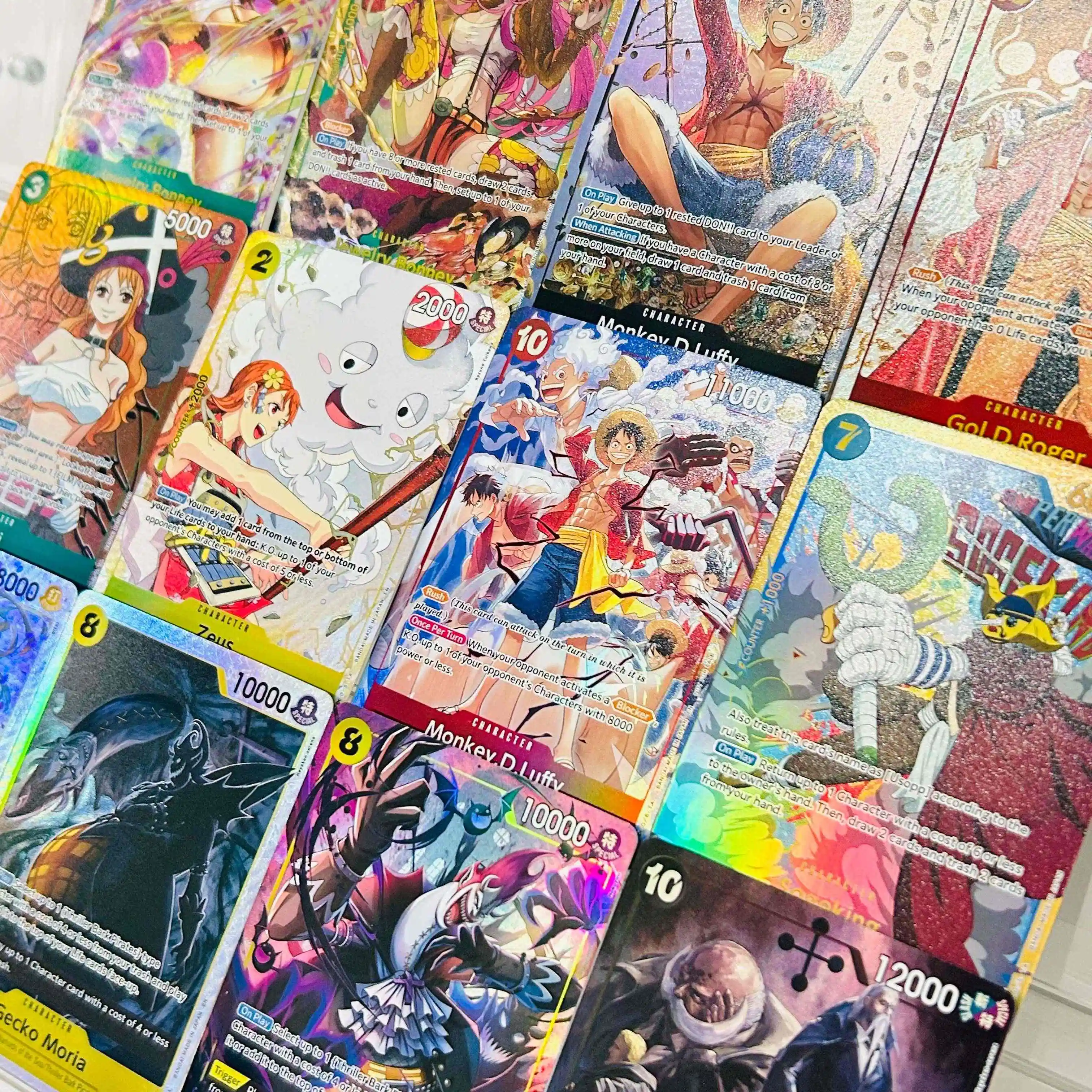 One Piece Monkey.D.Luffy ST10-006 SR Karte Englische Holografische Texturkarten Perfekter Zustand DIY Premium Anime Sammelkarte – Detail 5