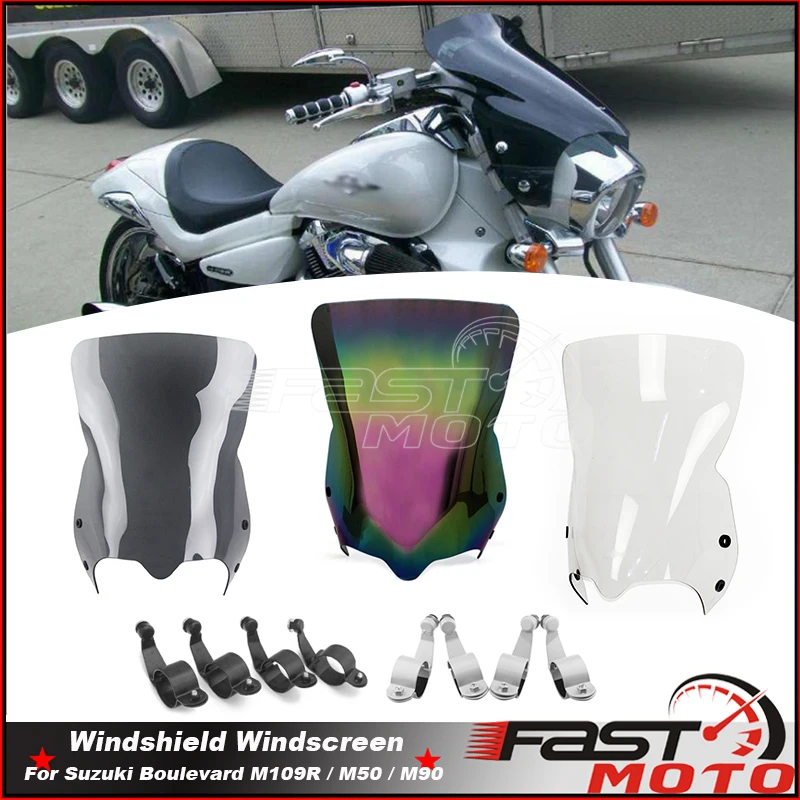 Motorbike Windscreen Windshield For Suzuki Boulevard M109R Boss Limited Edition M109R2 M109RZ Wind Shield Screen Protector Parts