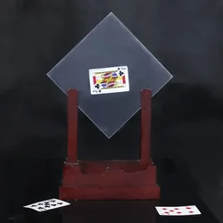 TV Card Frame - Wood Deluxe Card Into Glass,Card Frame Magic Tricks,Stage Gimmick Props Accessories Mentalism,Comedy,illusions