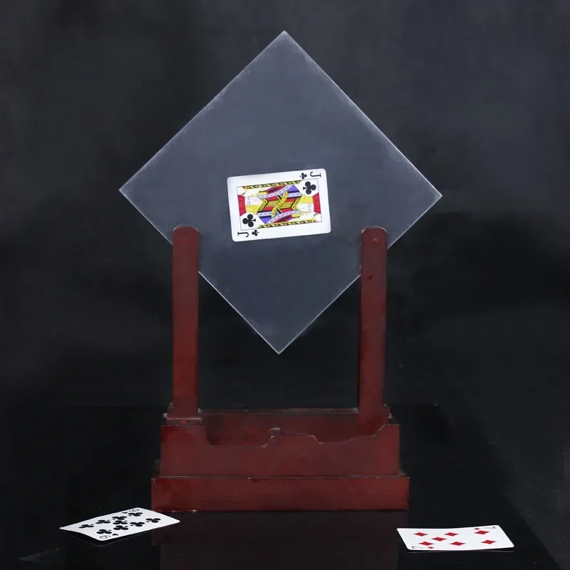 TV Card Frame - Wood  Deluxe Card Into Glass,Card Frame Magic Tricks,Stage Gimmick Props Accessories Mentalism,Comedy,illusions