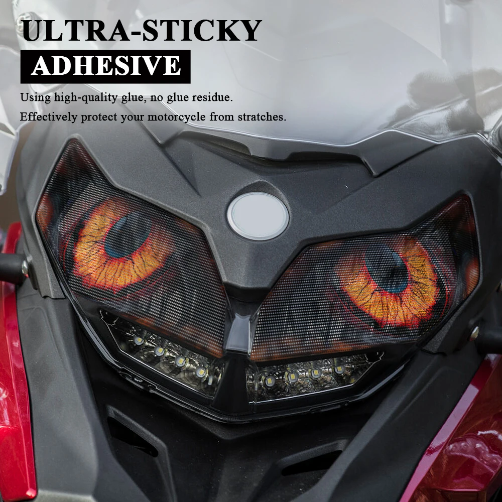 For Benelli TRK 502 502X TRK502 TRK502X 2023 2024 Waterproof Headlight Guard Stickers Motorcycle Head Light Decals Accessories