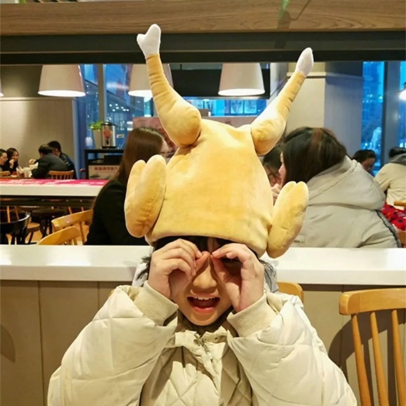 Light Up Turkey Hat Protective Festive Accessory for Thanksgiving Christmas Party Scene Photo Atmosphere Decoration
