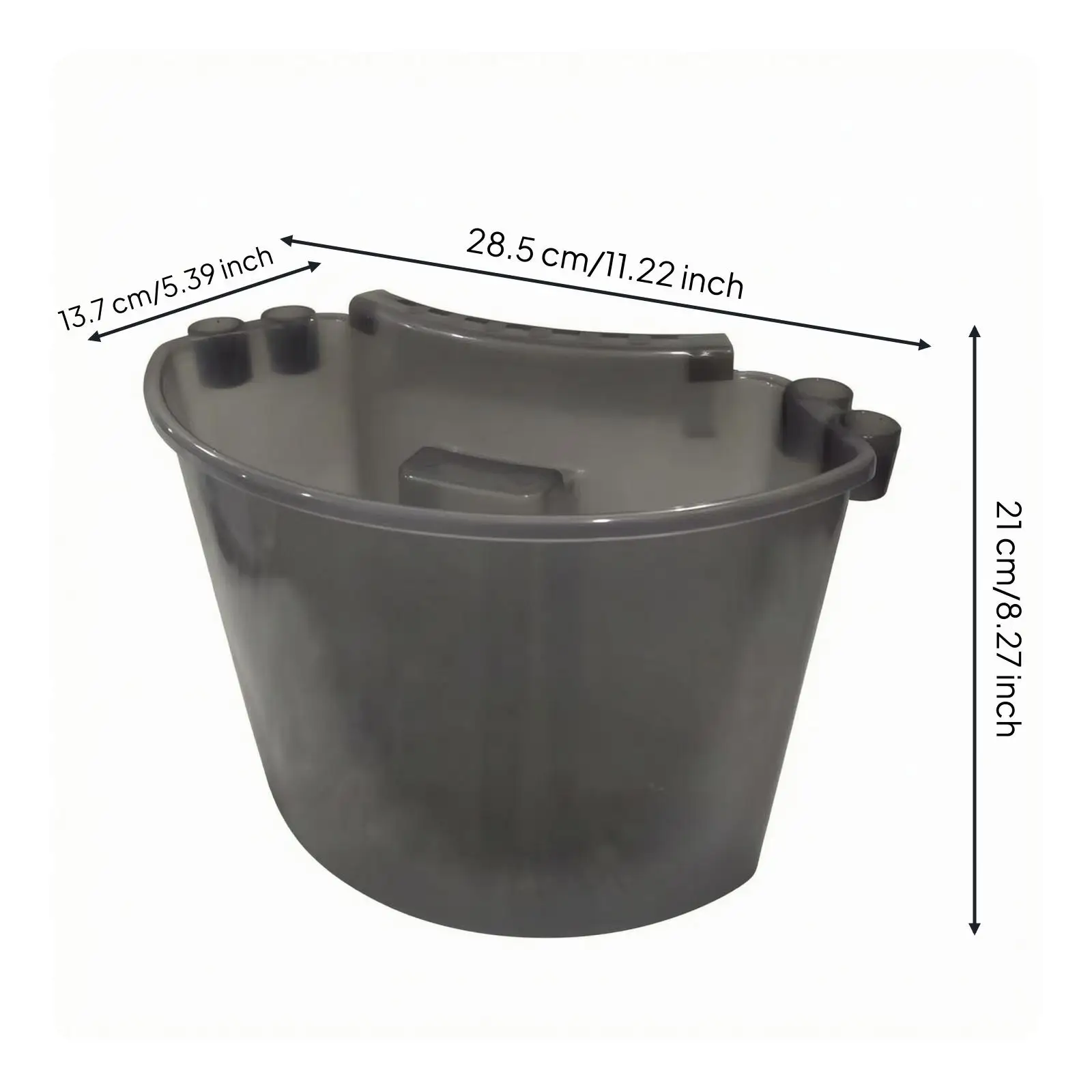 Plastic Car Care Pail with Tool Holder Edge for Auto Washing Routines and Garage Maintenance Jobs