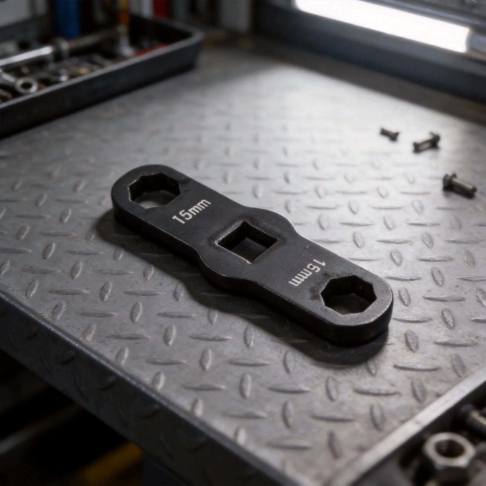 Heavy Duty Octagonal Wrench for Piezoelectric Injector Service with S15 and S16 Sockets and 1/2 Inch Drive Connection