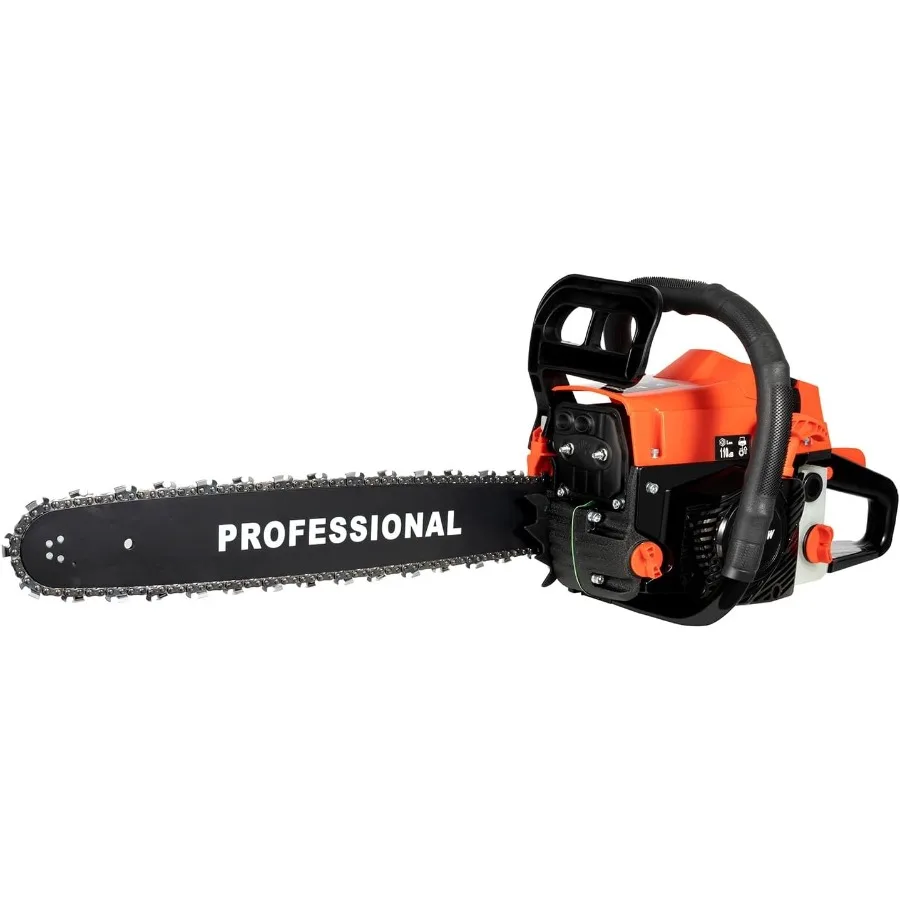 20in 68CC Gas Chainsaw2 Stroke Handheld Petrol Chain Saws Wood work Saw for Sawing Cutting Pruning Trimming Wood Tool