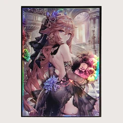 60PCS 67x92mm Holographic Character Protective Sleeves Cartoon Deck Shield Card Cover for MTG/YGO/PKM Game Cards