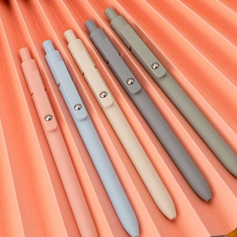 Canetas Gel Retráteis com Recargas Extra, Rolo Fine Point, Caneta de Tinta, Morandi Color, 1 Conjunto, 5 Unidades