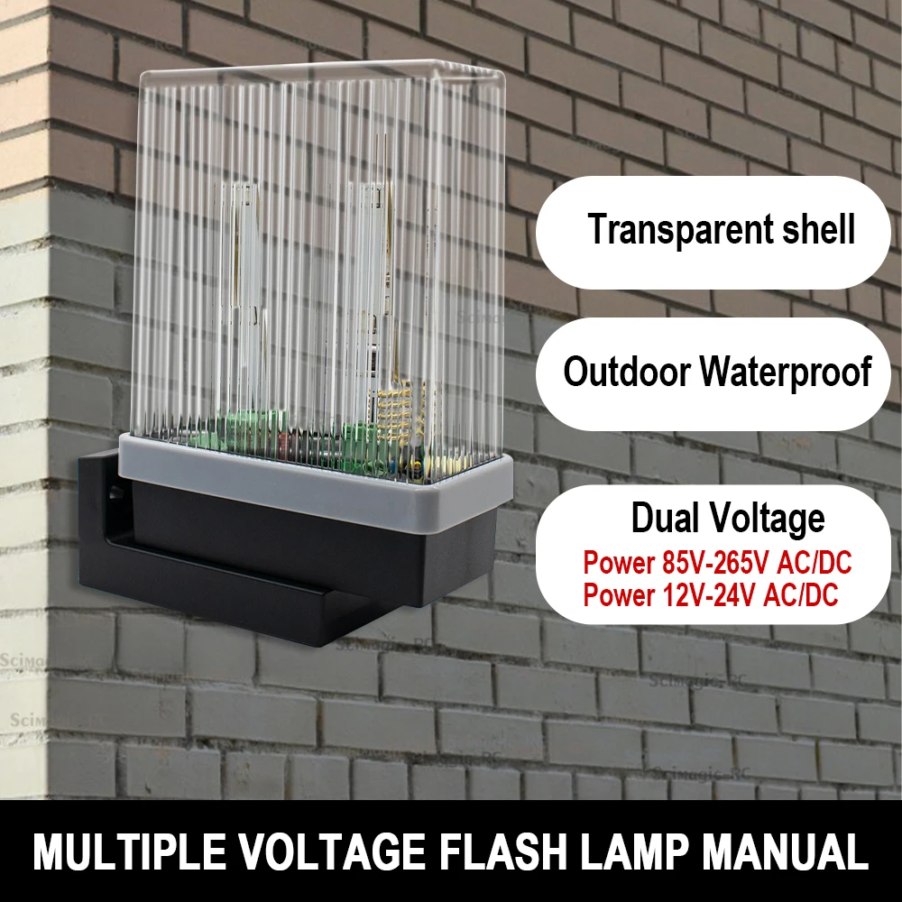 Beveiliging Knipperlicht Garagedeuropener Signaallicht Alarm 12 V-24 V 85-265 V AC/DC Indicator LED Waterdicht