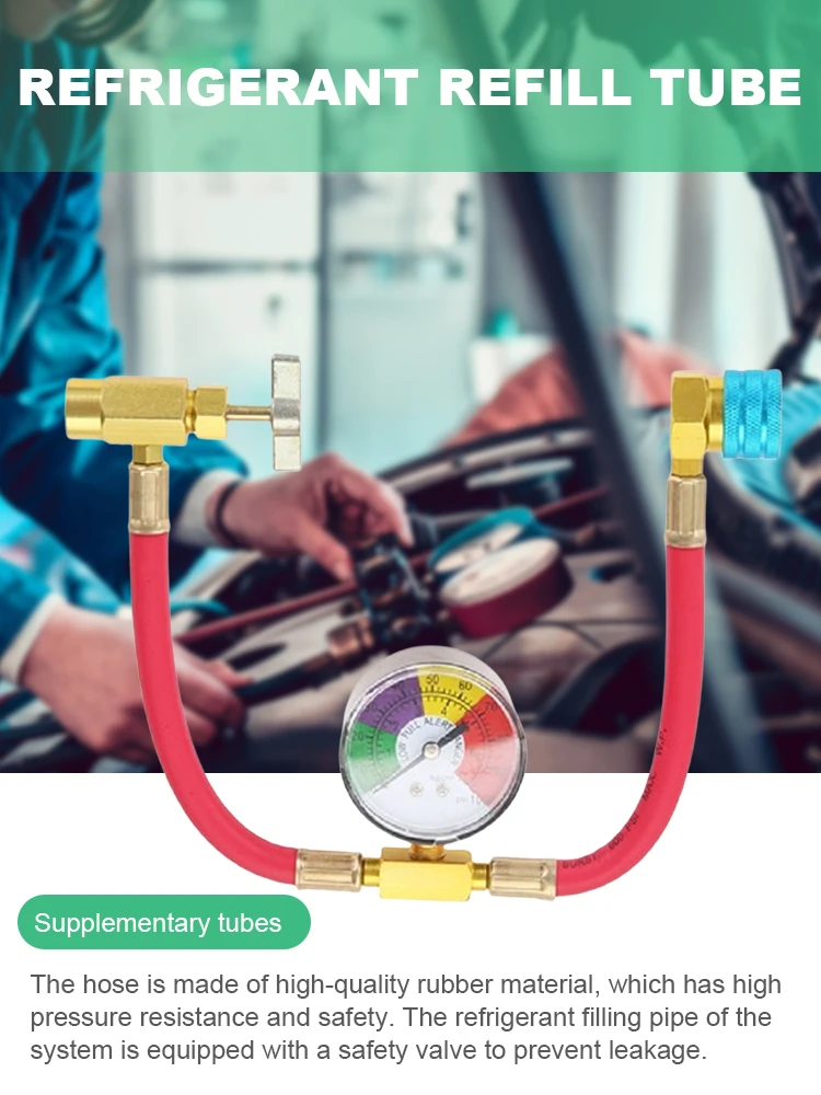 Selang Pengisian Gas AC R1234YF Pendingin Gas AC dengan Selang Isi Ulang AC 1/2 Inch ACME LH untuk Mobil