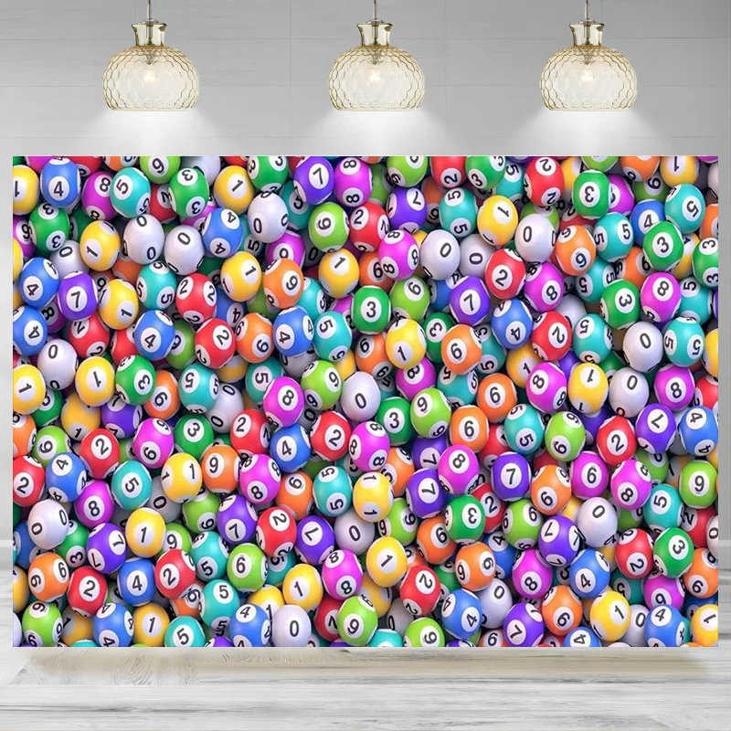 Bingo Balls Backdrop Lottery Winning Ball Gaming Background Gambling Lottery Casino Gamble Bingo Decorations Banner Photographi