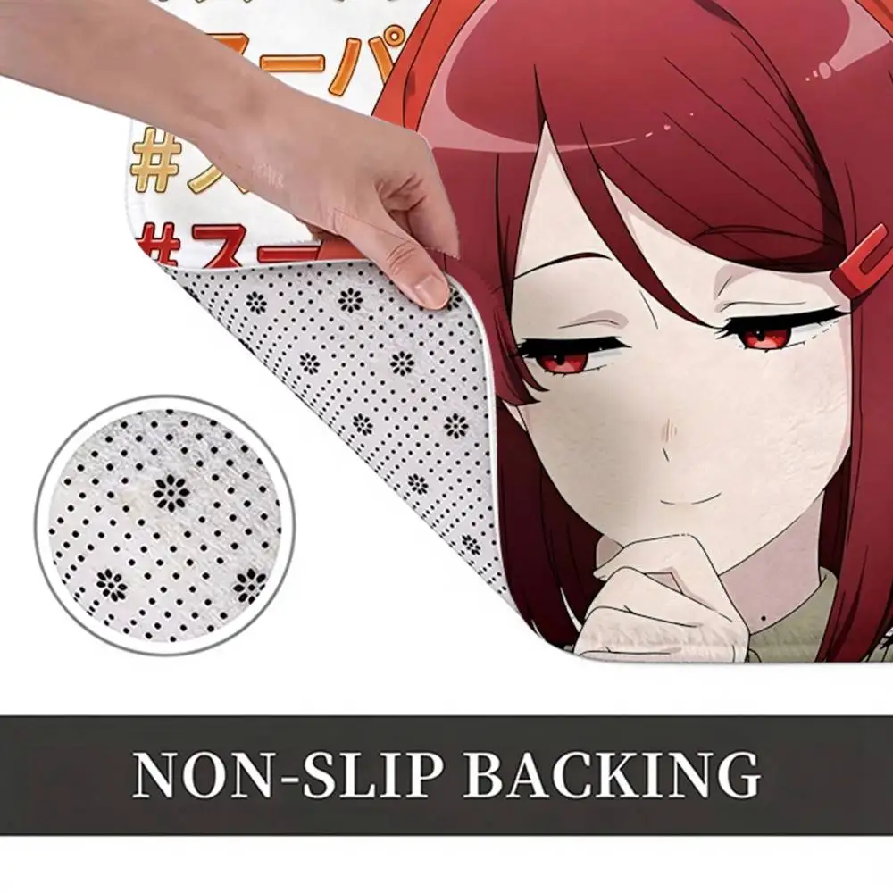 Yamada x Sasaki S-Smoking With You Home Decor Short Plush Floor Mat, Non-Slip & Easy to Clean for Multi Doorways