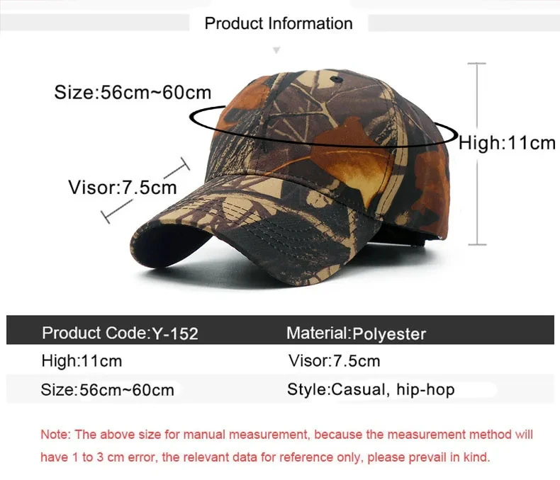 Baseballkappe mit individuellem Logo und Tarnmuster für Männer und Frauen, Text-Stickerei, Jagd-, Angel- und Sportkappen, verstellbar, Dropshipping – Detail 3