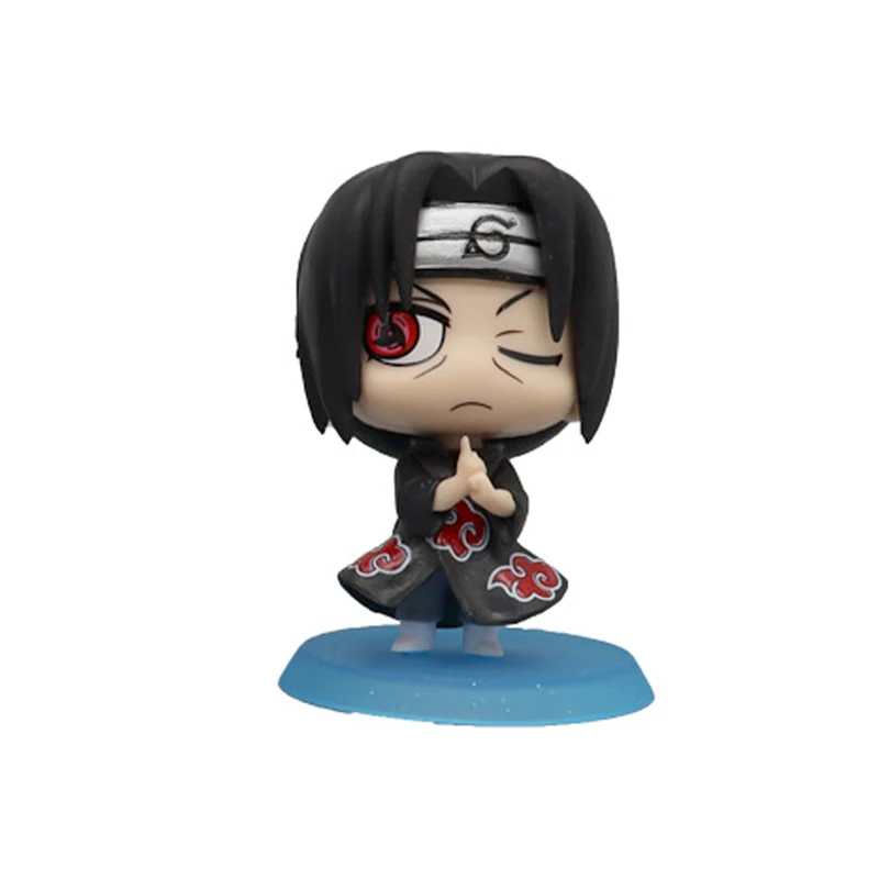 Figura de acción de Naruto de Anime, modelo de Naruto Sasuke Kakashi Itachi, juguetes, adorno de escritorio, regalo, figura de juguete para niño y niña