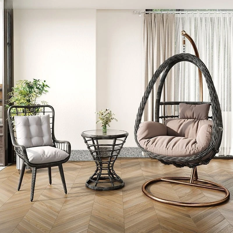Indoor Home Cradle Chair Balcony Hanging Chair Courtyard Bird's Nest Hanging Basket Single Double Swing Lazy Leisure Hammock