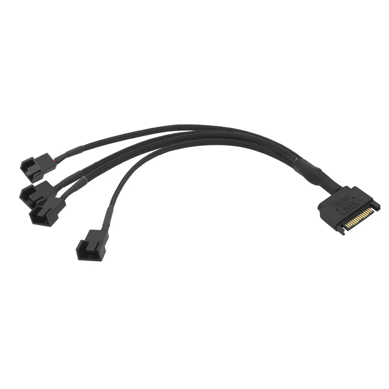 Adaptor Kabel Pemisah Daya Lengan Kipas 4 Pin SATA Ke 3 Pin, 15Pin SATA Ke 1/2/3/4/5 TX3 / TX4 (PWM) 12V Kabel Y Pendingin Casing PC