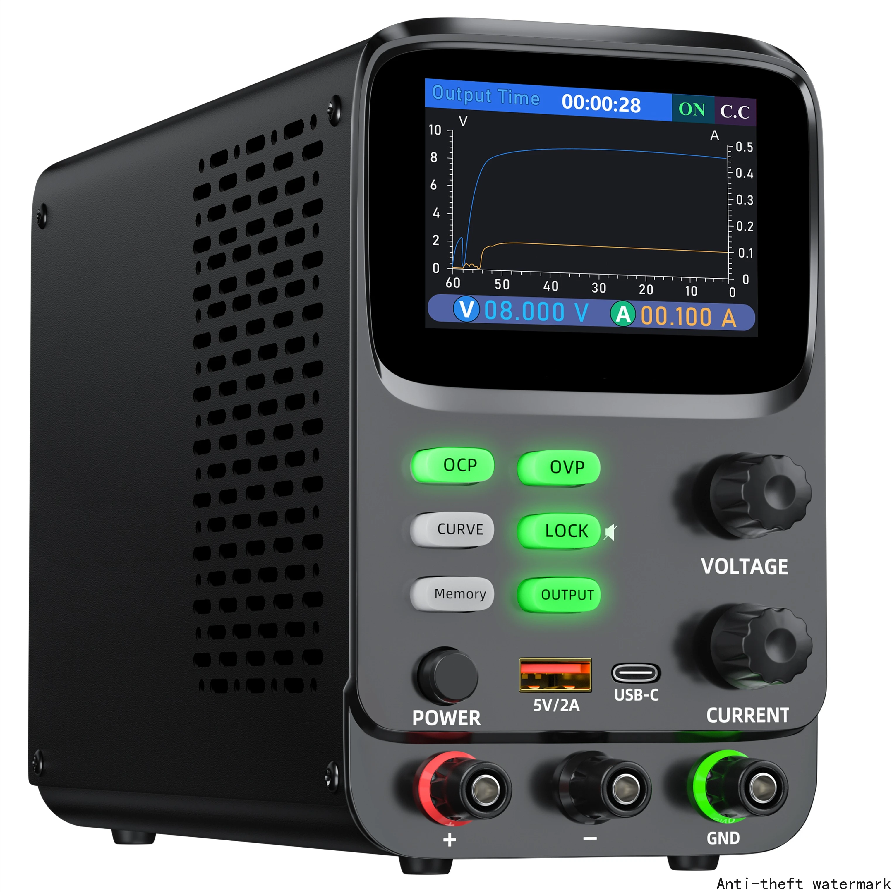 

KUAIQU SPPS-K3010 30V 10A DC Power Supply Memory OCP OVP Full Color LCD Regulated Power Supplies Voltage Current Curve Display