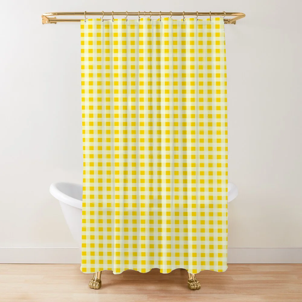 Plaid Washable Waterproof Fabric Shower Curtain for Bathroom Curtains Accessories Bath Set the Anti-mold Opaque Products Home