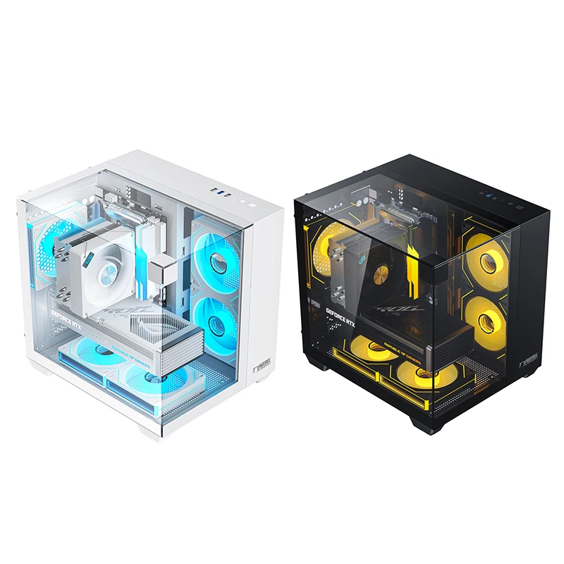 270 Degree Transparent Computer Case Desktop PC Tower For M-ATX/ITX Motherboard ATX Power Supply 325mm GPU USB 3.0 SSD HDD