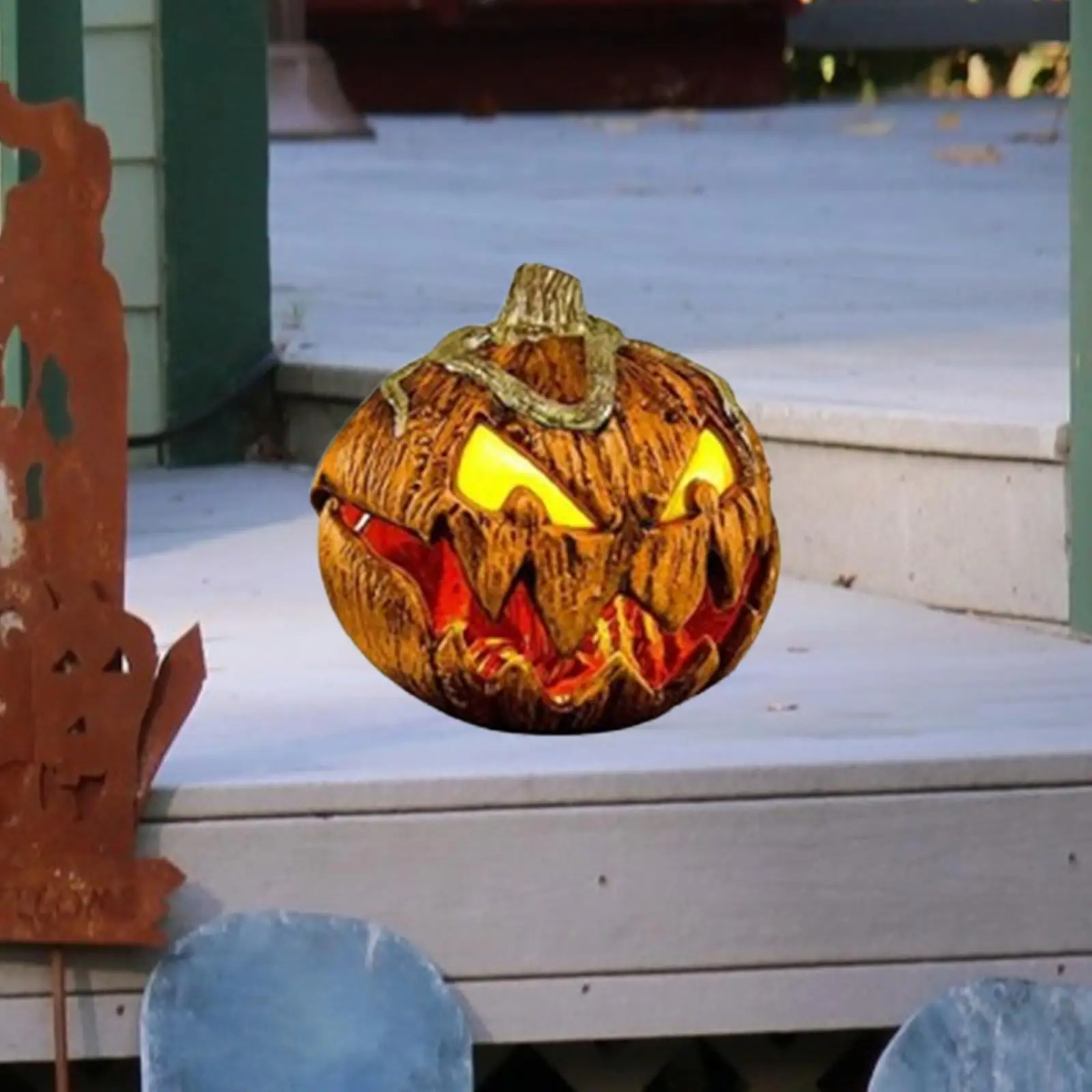 Retractable Pumpkin Lantern Light Farmhouse Porch Jack O Lantern Pumpkin