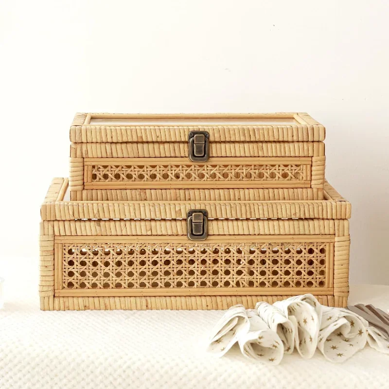 rattan-and-cane-stacking-boxes-with-glass-top-lid-set-of-2-for-boho-and-rustic-farmhouse-decor