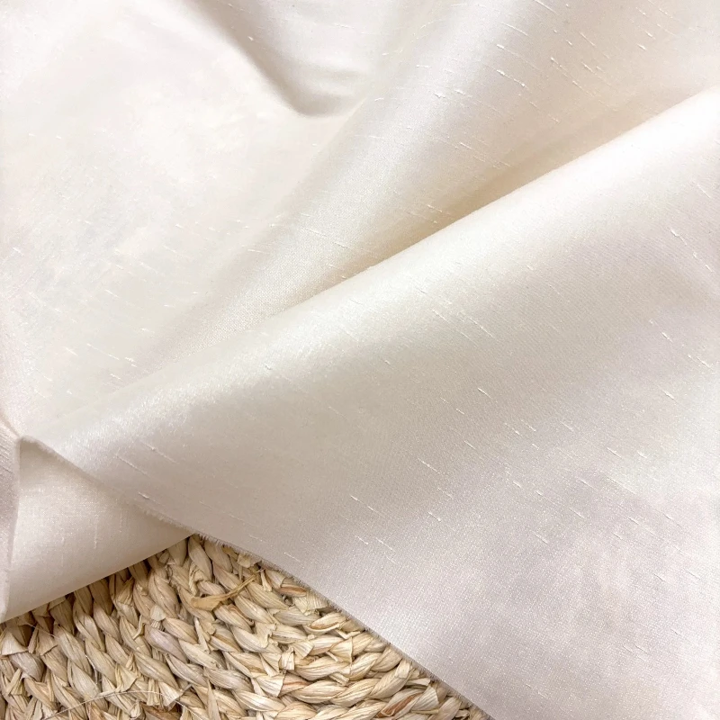 

Stiff with Slight Elasticity Beige Artificial Silk Double Crepe Texture Fashion Fabric Blouse Hanfu Womens Dress Sewing Fabrics