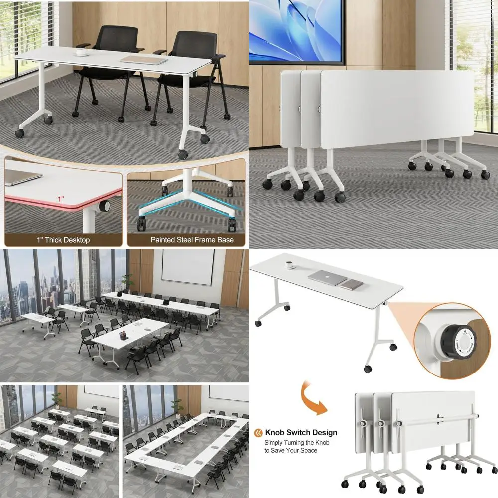 

Столы для конференц-залов, комплект из 4 штук, учебные столы с выдвижной столешницей, мобильные, с фиксирующимися колесами, подходят для кабинетов руководителей или переговорных комнат