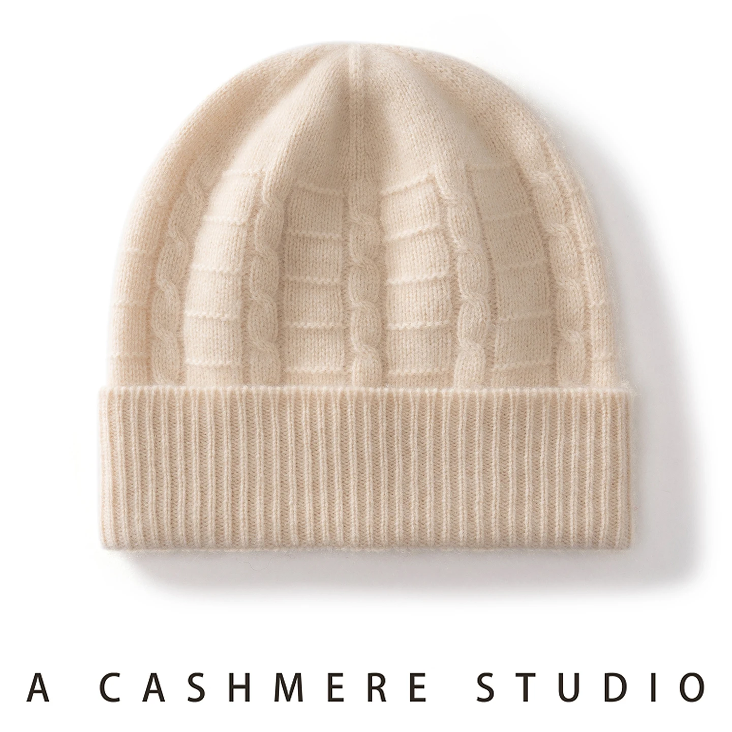 

Choice Unisex Knitted Hat For 100%Quality Cashmere Women and Men Outdoor Warm Soft Winter Beanie Hat Casual Solid Ribbed Caps