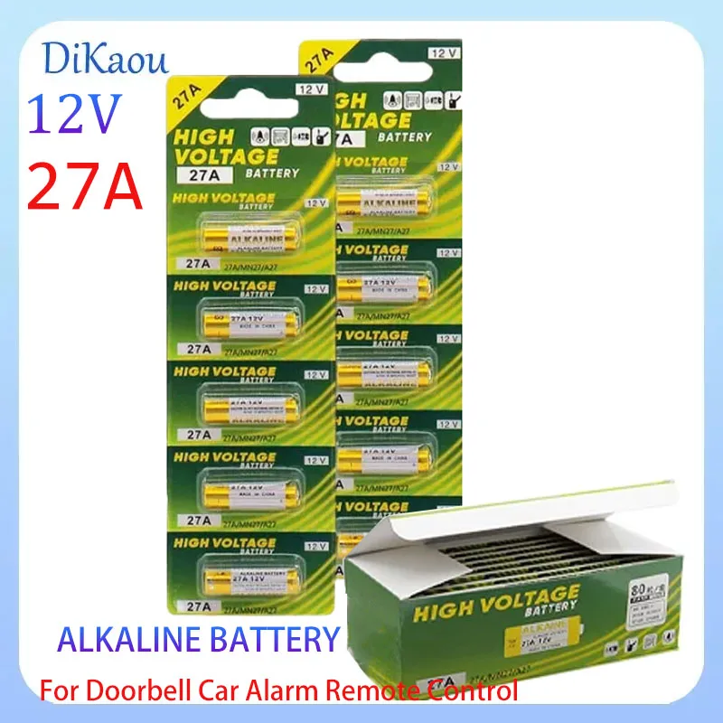 5-30 pz 12V A27 27A pastella alcalina G27A MN27 MS27 GP27A A27 V27GA A27BP K27A VR27 per campanello allarme telecomando di alimentazione