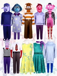 Anime Movie Inside Out Joy Cospaly Costume Joy Anger Fear Cos Outfits For Adult Kids Halloween Stage Performance Costume