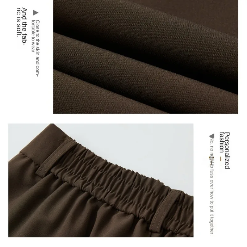 Herrenhose im amerikanischen Stil, locker geschnitten, mit Falten, weitem Bein, im Old-Money-Stil, drapierend, lässige lange Hose für Männer. – Detail 11