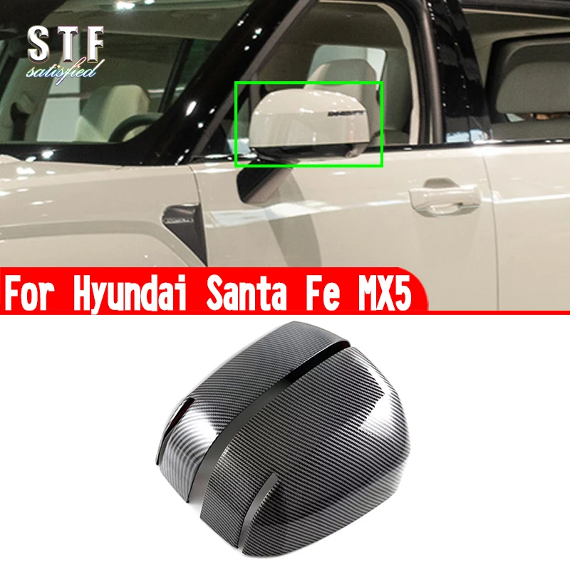 For Hyundai Santa Fe MX5 2024 2025 Car Accessories ABS Side Mirror Cover Trim Molding Decoration Stickers