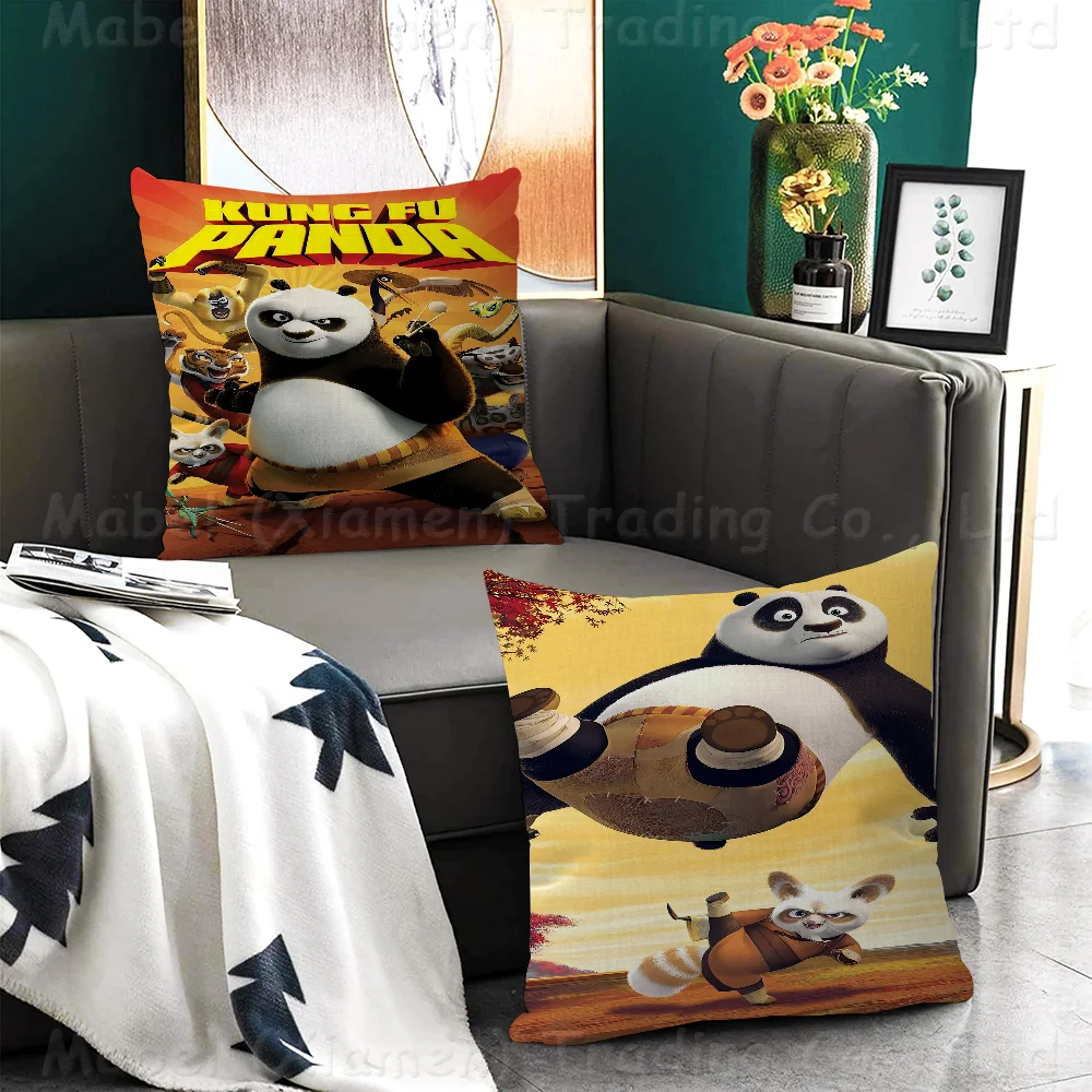 Kung Fu Pandas Pillow Gift Home Office Decoration Bedroom Sofa Car Cushion Cover Case 45x45