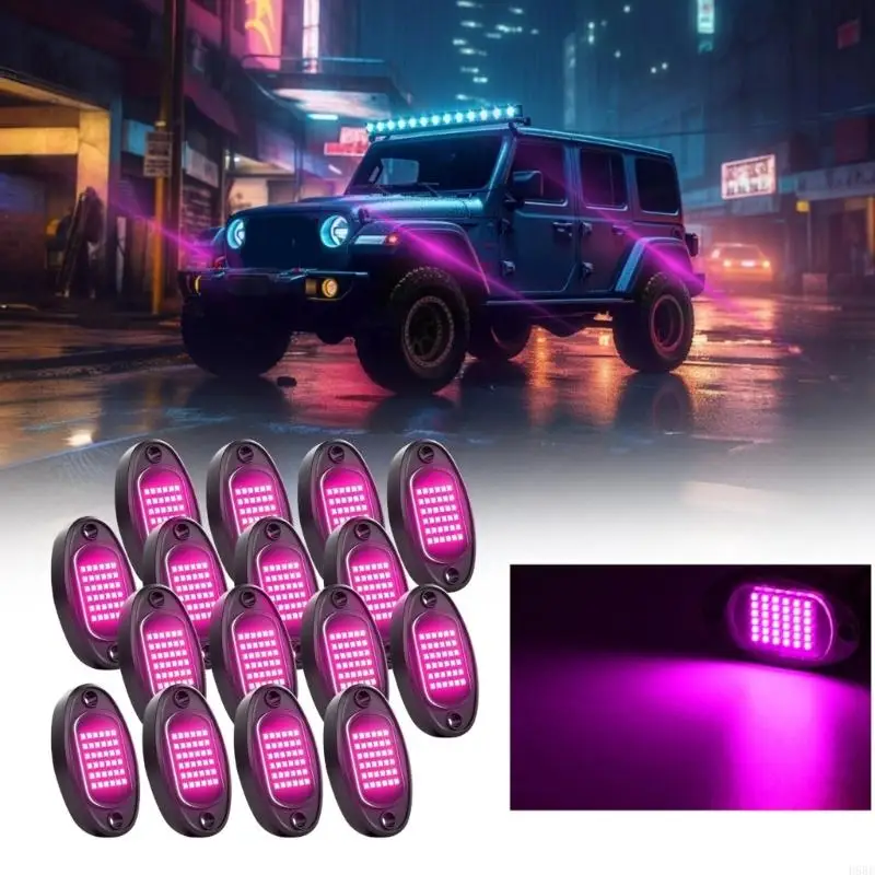D5BE Waterproof 36 LED Underglow Chassis Light Car Ambience Light For SUV ATV UTV Water Resistant Plastic Housing